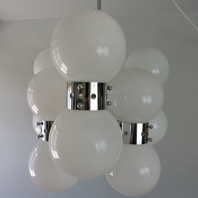 Vintage chandelier murano Carlo NAZON for Mazzega Italy 1970