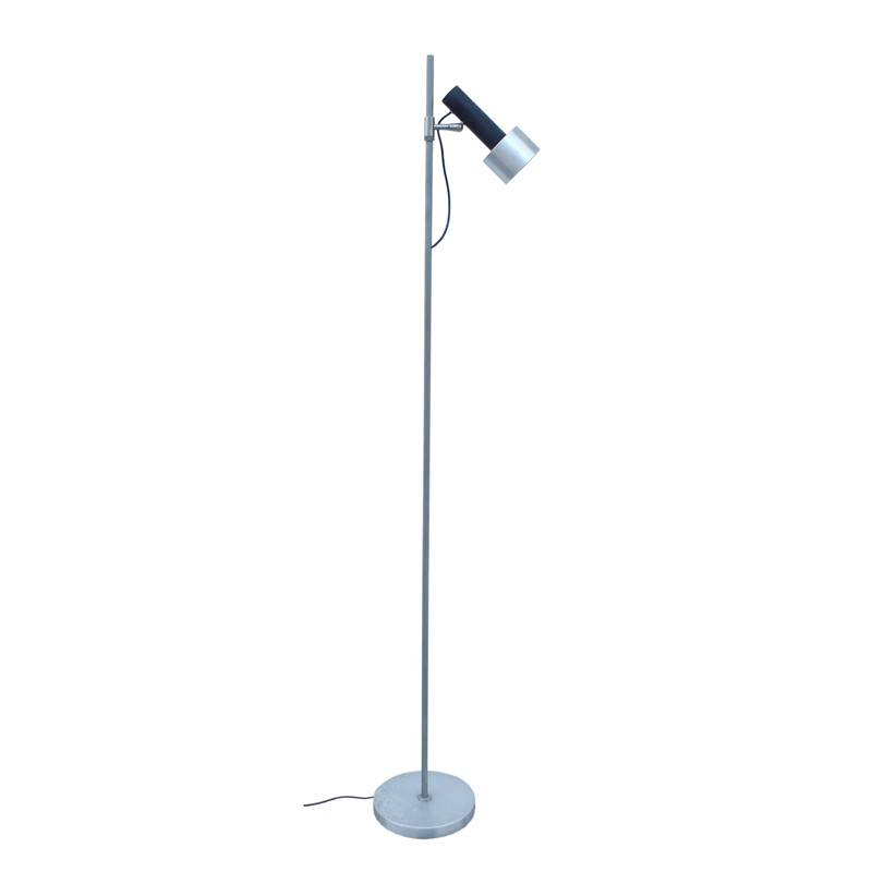 Vintage enamelled aluminium floor lamp Stilux, Italy 1960