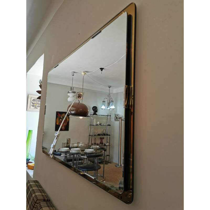 Double miroir vintage italien XXL de 1976