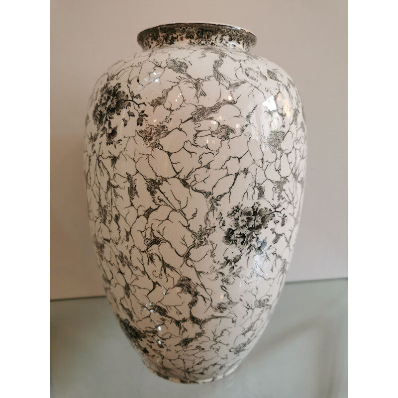 Vase vintage céramique XXL Villeroy et Boch Mettlach N 4126 1960