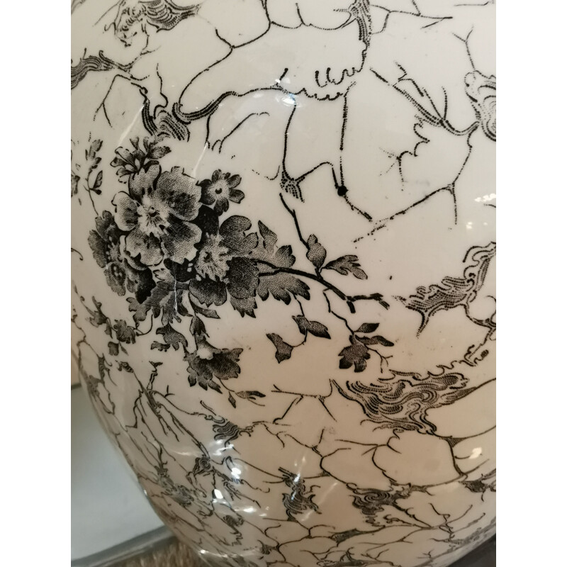 Vase vintage céramique XXL Villeroy et Boch Mettlach N 4126 1960