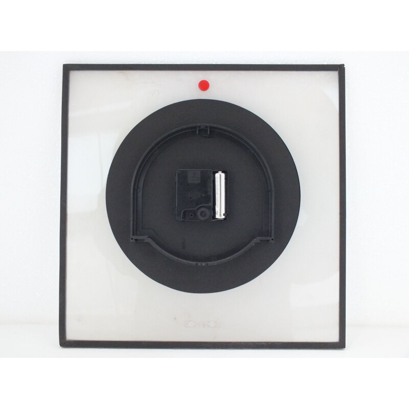 Vintage clock by Kurt B.Del banco for Acerbis kloks Morphos, Italy 1980