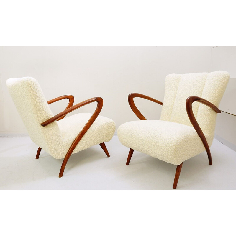 Pair of Vintage Armchairs Guglielmo Ulrich, Italy 1950