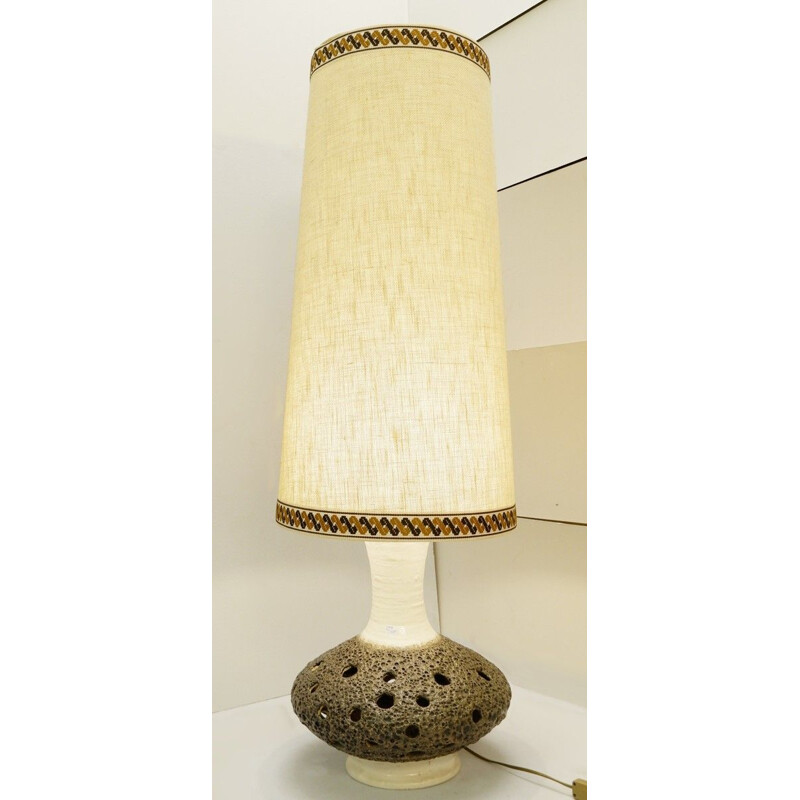 Large Vintage Table Lamp in Sandstone