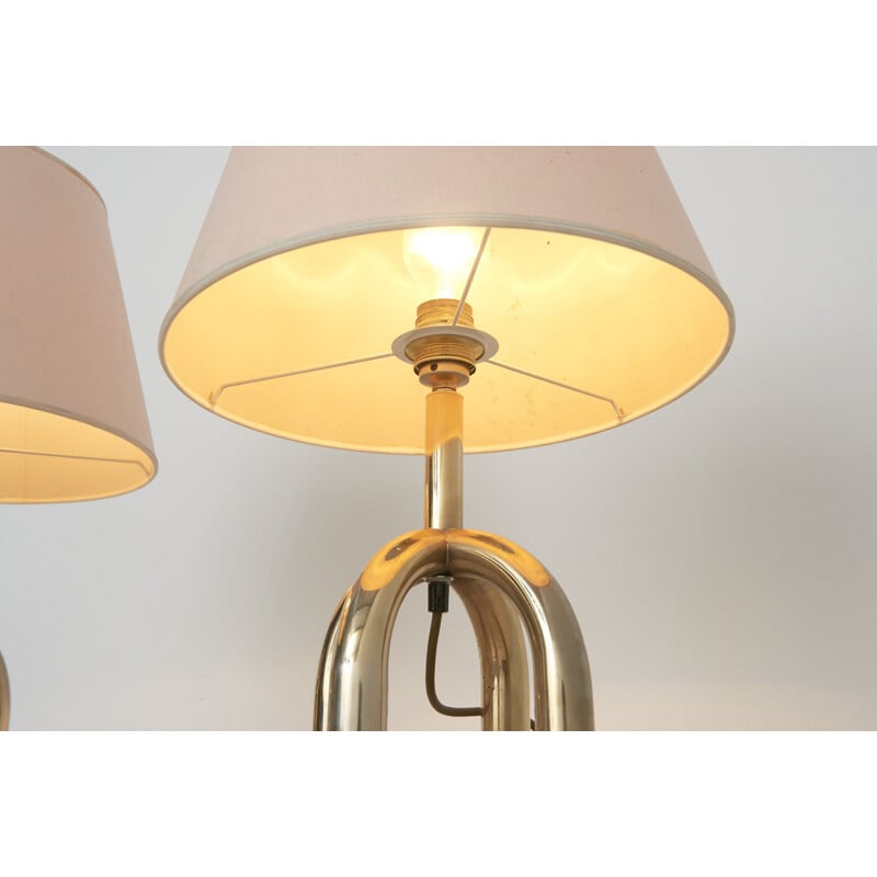 Pair of vintage Table Lamps in Brass 1970