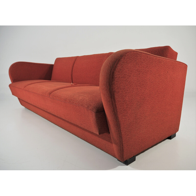 Vintage H 363 Sofa Jindřich Halabala, Art Deco 1930s