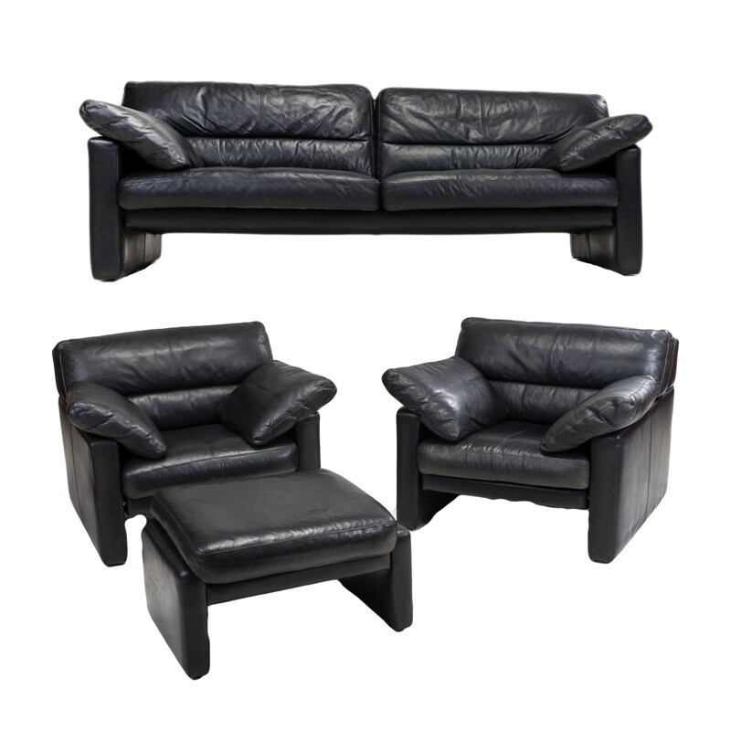 Vintage Leather Living Room Set by WK Wonen