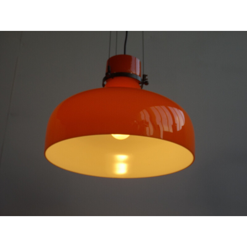 Lámpara de suspensión vintage Holmegaard naranja