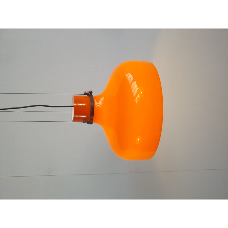 Lámpara de suspensión vintage Holmegaard naranja