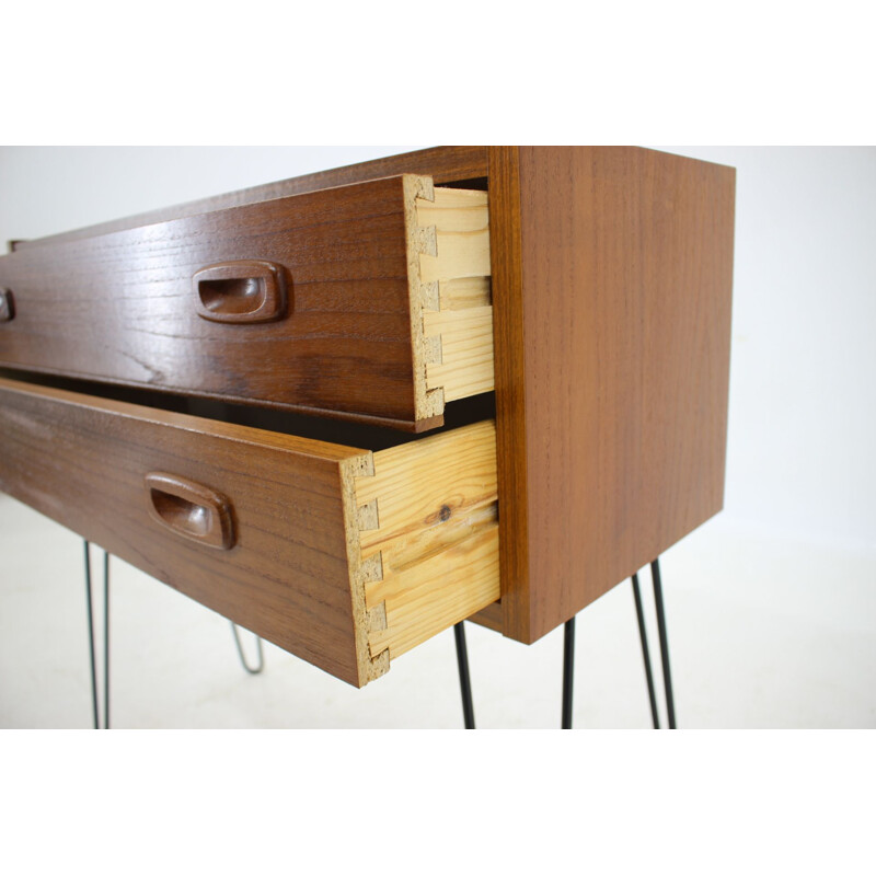 Vintage Upcycled Teak Chest of Drawers, Denmark 1960s