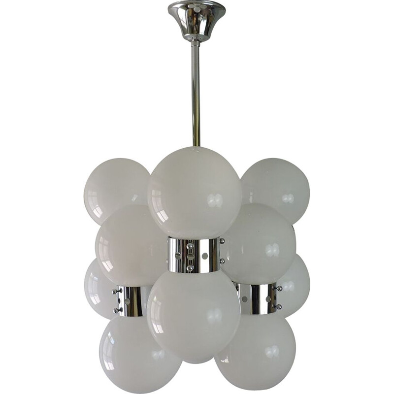 Vintage chandelier murano Carlo NAZON for Mazzega Italy 1970