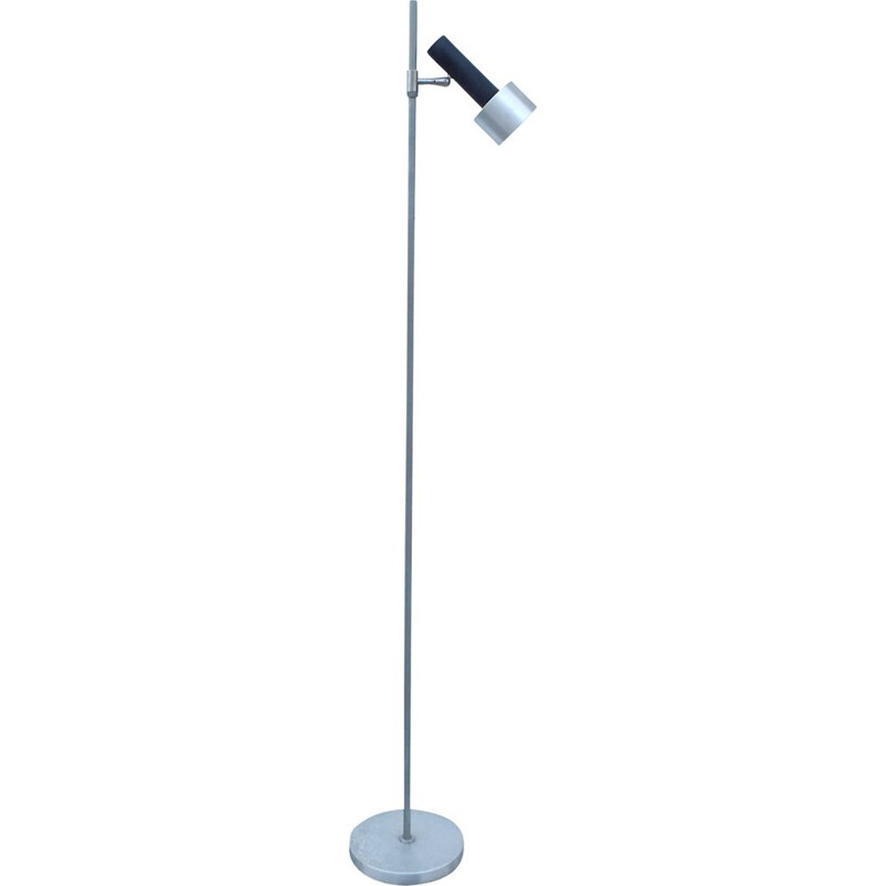 Vintage enamelled aluminium floor lamp Stilux, Italy 1960