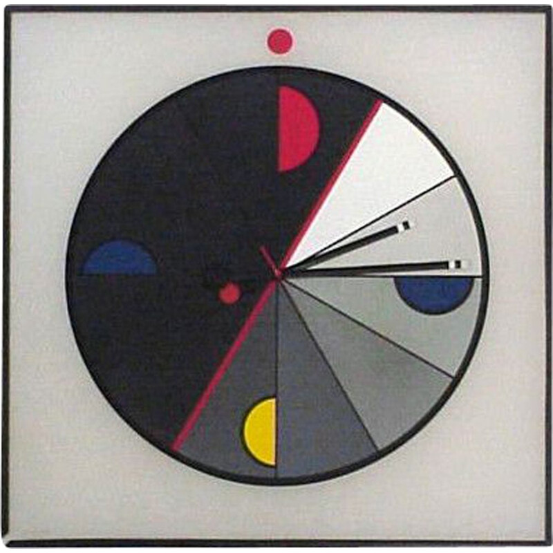 Reloj vintage de Kurt B.Del banco para Acerbis kloks Morphos, Italia 1980
