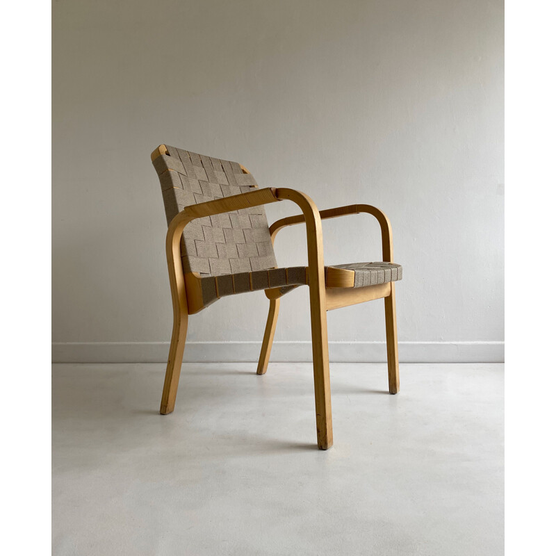 Chaise en bois vintage courbé 'Model 45' d'Alvar Aalto pour Artek 1940
