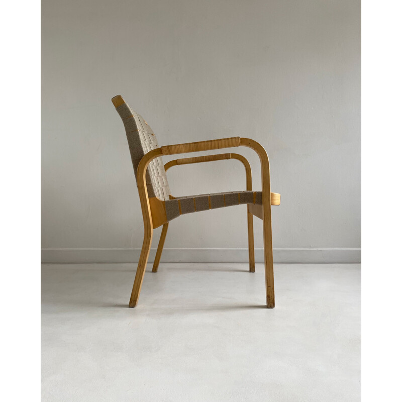 Vintage curved wood chair 'Model 45' Alvar Aalto for Artek 1940