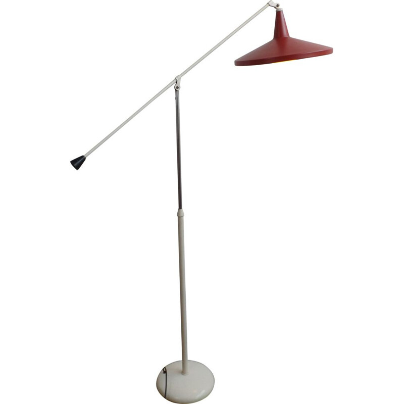 Vintage Panama floorlamp by Wim Rietveld for the Dutch Gispen factory 1950