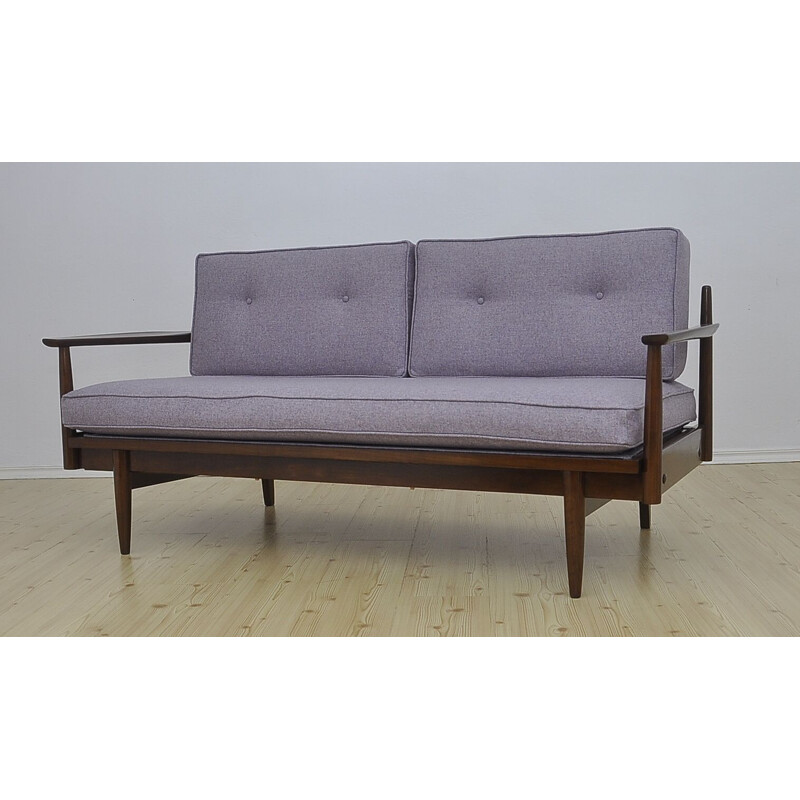 Vintage Extendable Sofa with Wool Upholstery, Day Bed, 1960s