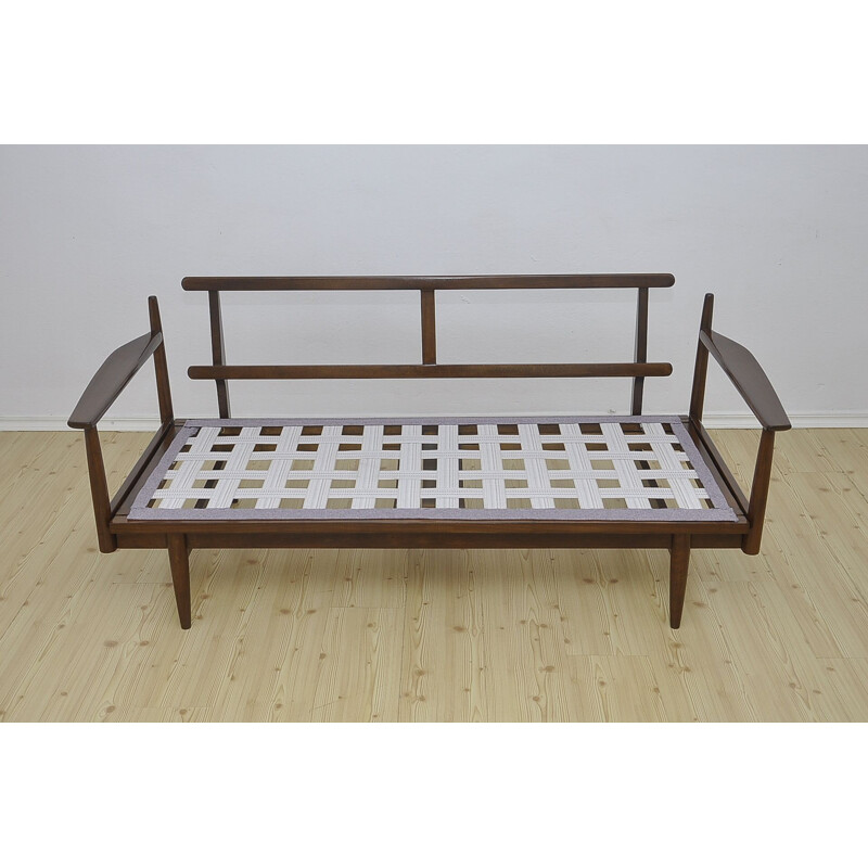 Vintage Extendable Sofa with Wool Upholstery, Day Bed, 1960s