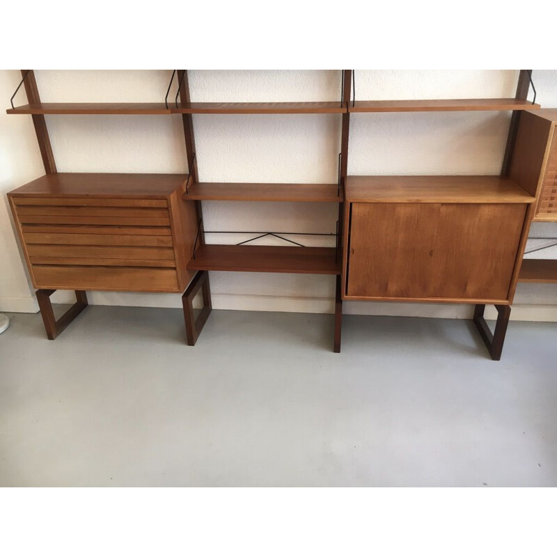 Modular vintage teak shelves by Poul Cadovius, Denmark 1960