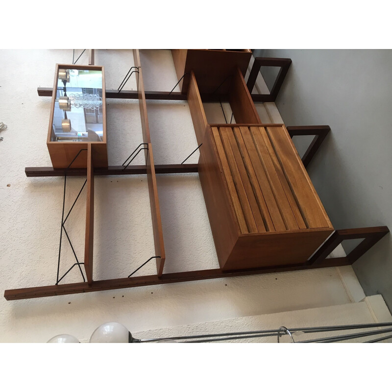 Modular vintage teak shelves by Poul Cadovius, Denmark 1960