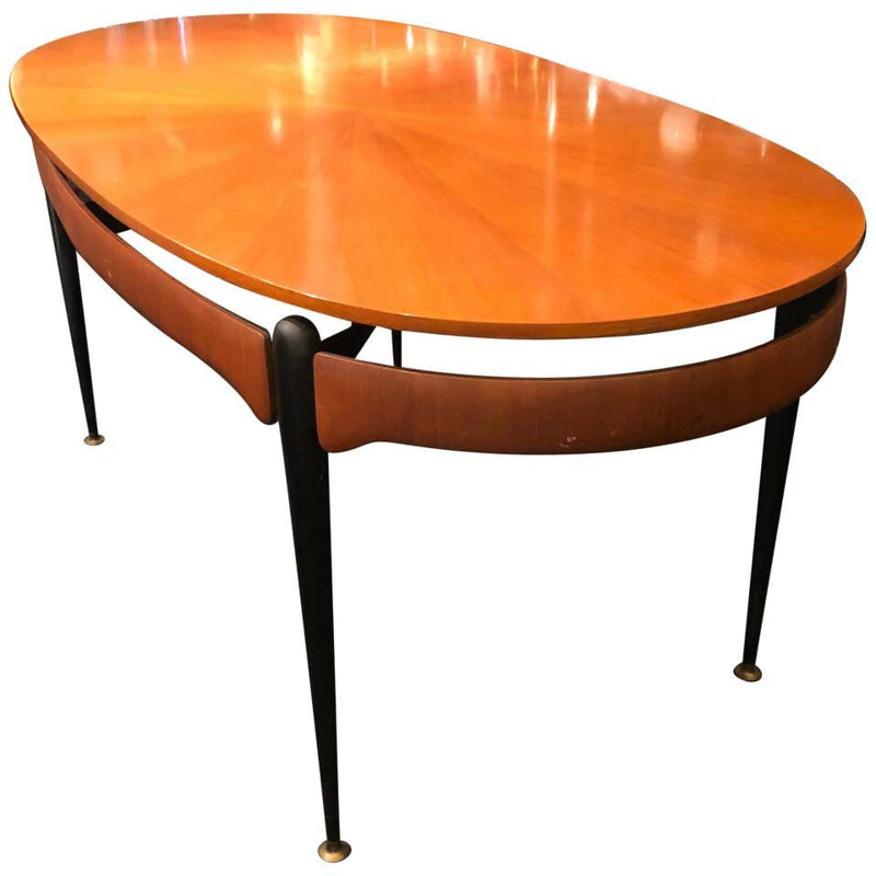 Mid-Century Rosewood Italian Dining Table 1950