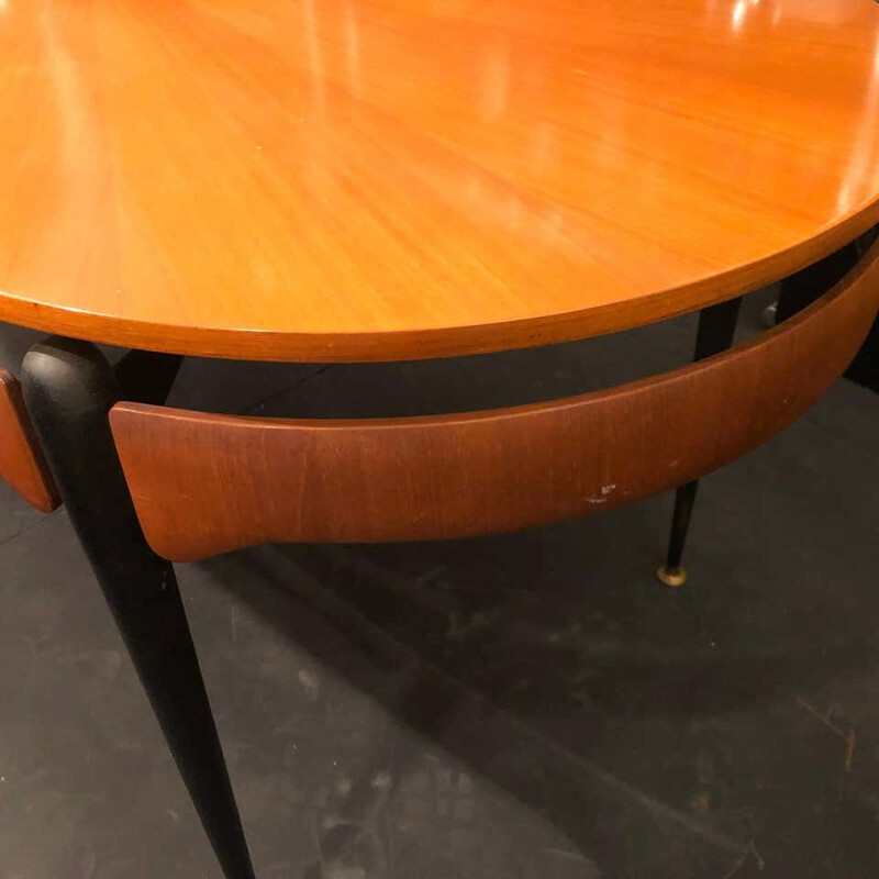 Table à manger vintage en palissandre, Italie, 1950