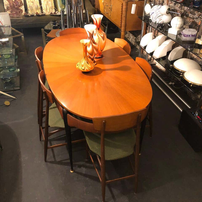 Mid-Century Rosewood Italian Dining Table 1950