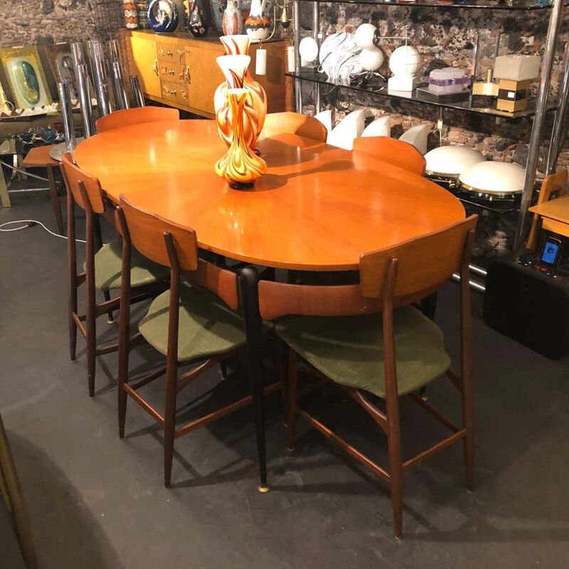 Mid-Century Rosewood Italian Dining Table 1950