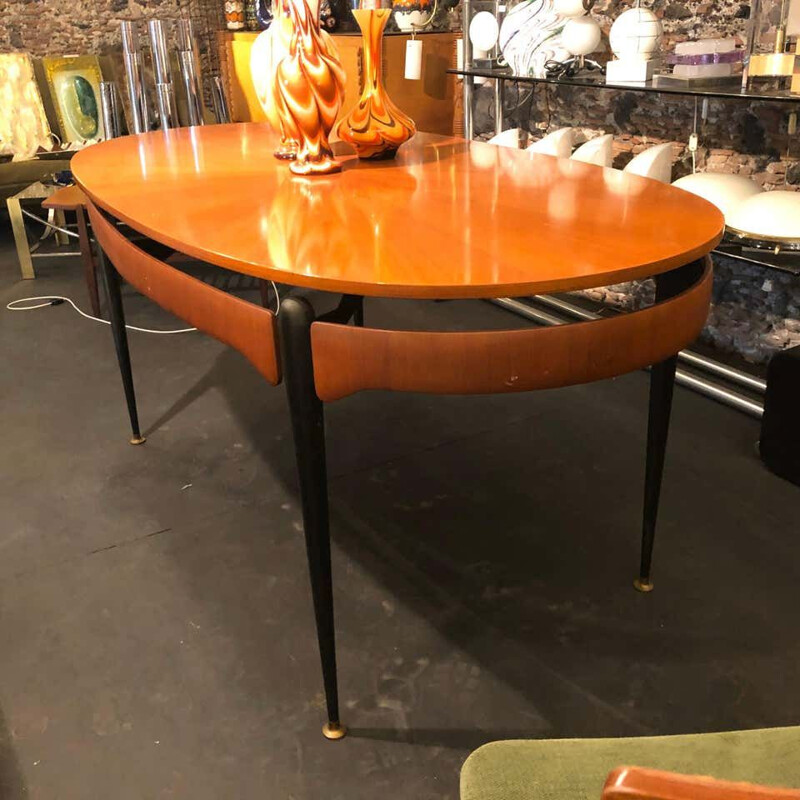 Mid-Century Rosewood Italian Dining Table 1950