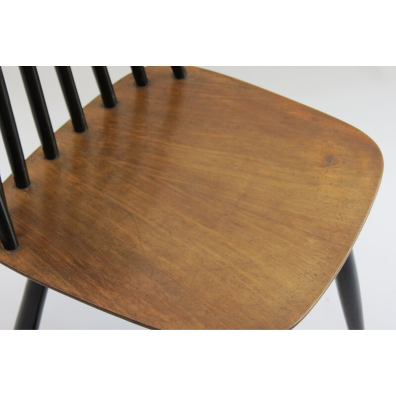 Vintage Dining Chair Black And Walnut In The Style Of Imari Tapiovaara 1950s