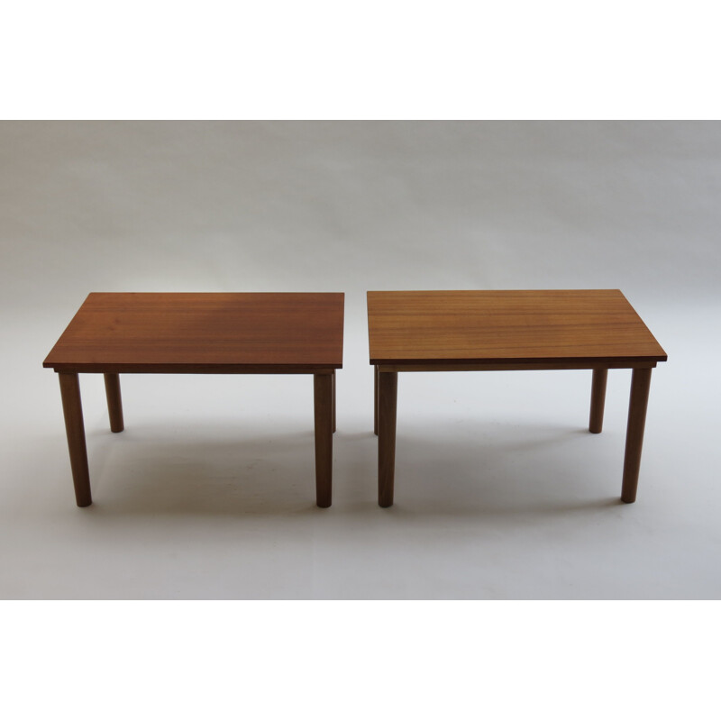 Paire de tables d'appoint vintage en teck Borge Mogensen 1960