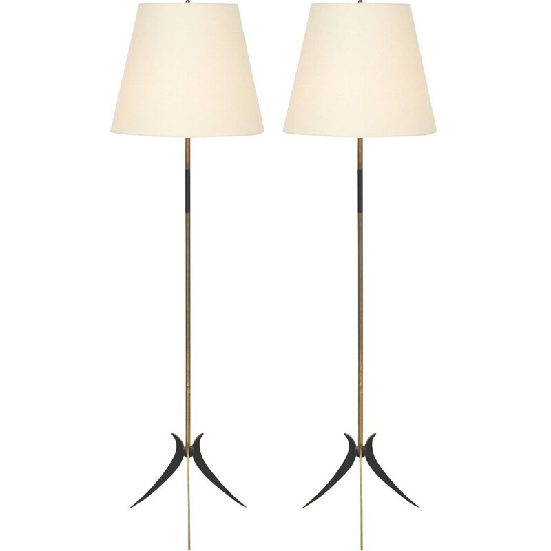 Paire de lampadaires vintage italiens 1950