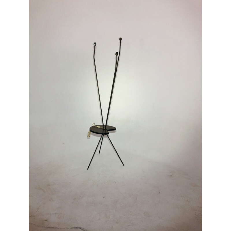 Vintage floor lamp 3 branches - 1 shelf