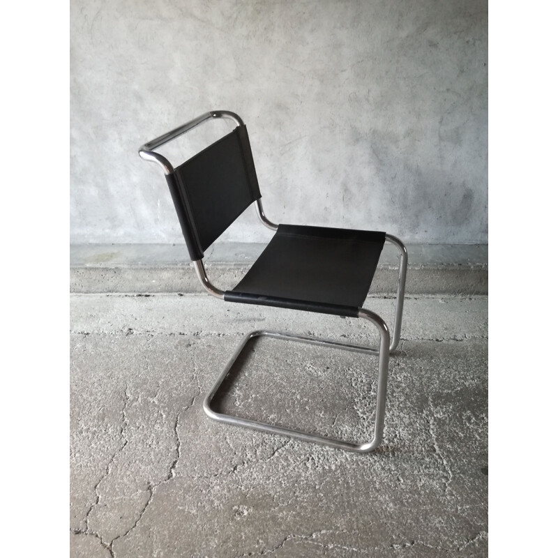 Vintage leather chair model B33 by Marcel Breuer 1970