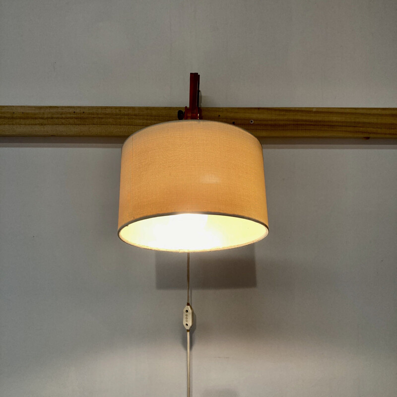 Vintage teak Le Klint Scandinavian wall lamp 1950