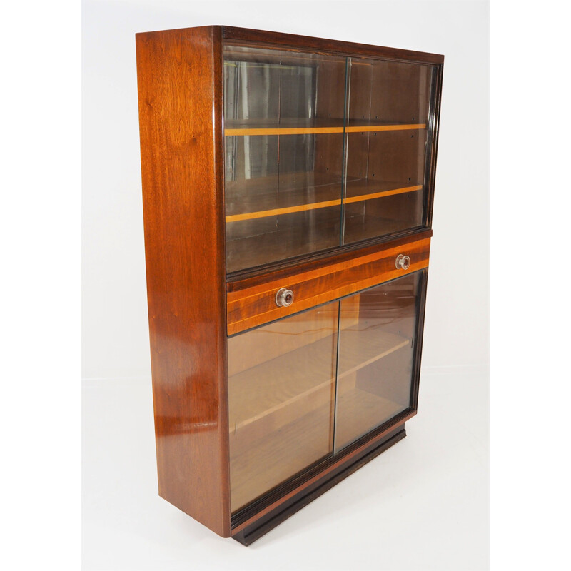 Vintage Walnut Display Cabinet, 1960s