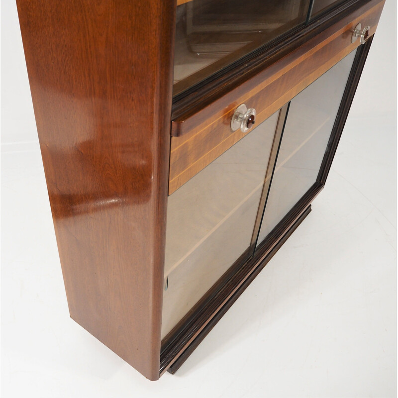 Vintage Walnut Display Cabinet, 1960s