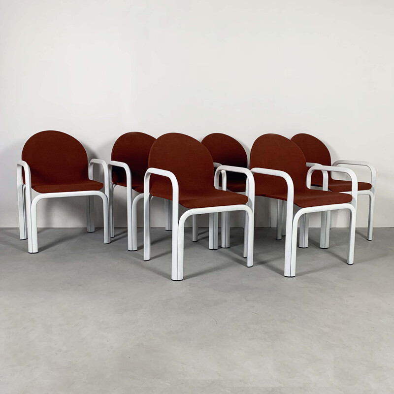 Set of 6 vintage Orsay Armchairs by Gae Aulenti for Knoll, 1970s