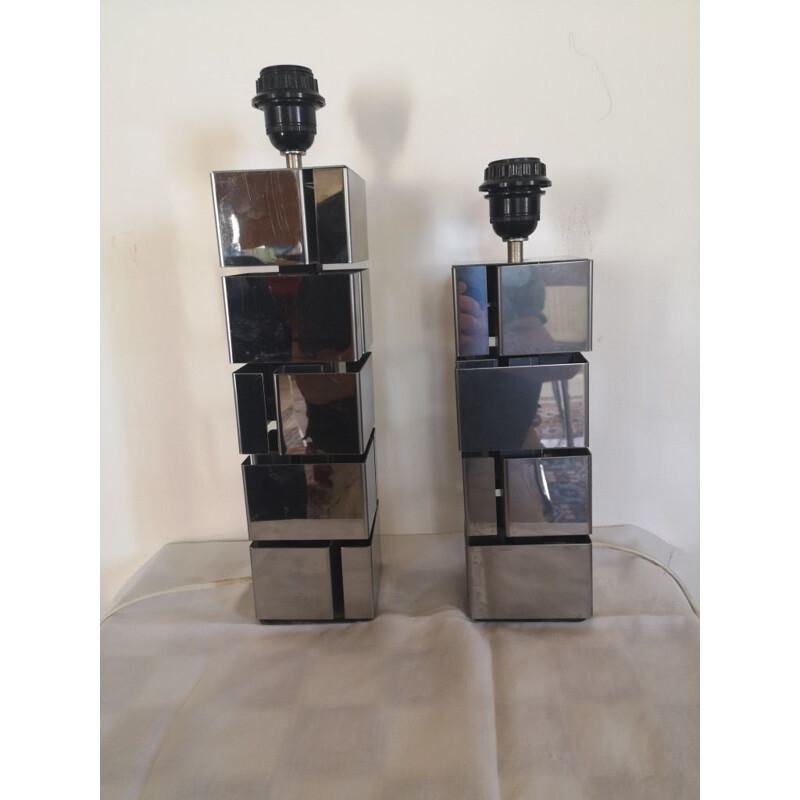 Pair of Building Vintage lamps by Curtis Jere 1970