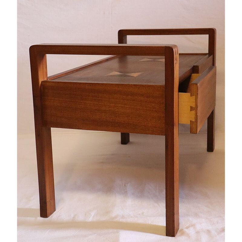 Vintage wooden bedside table 1960