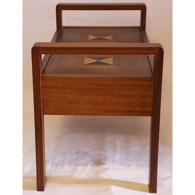 Vintage wooden bedside table 1960