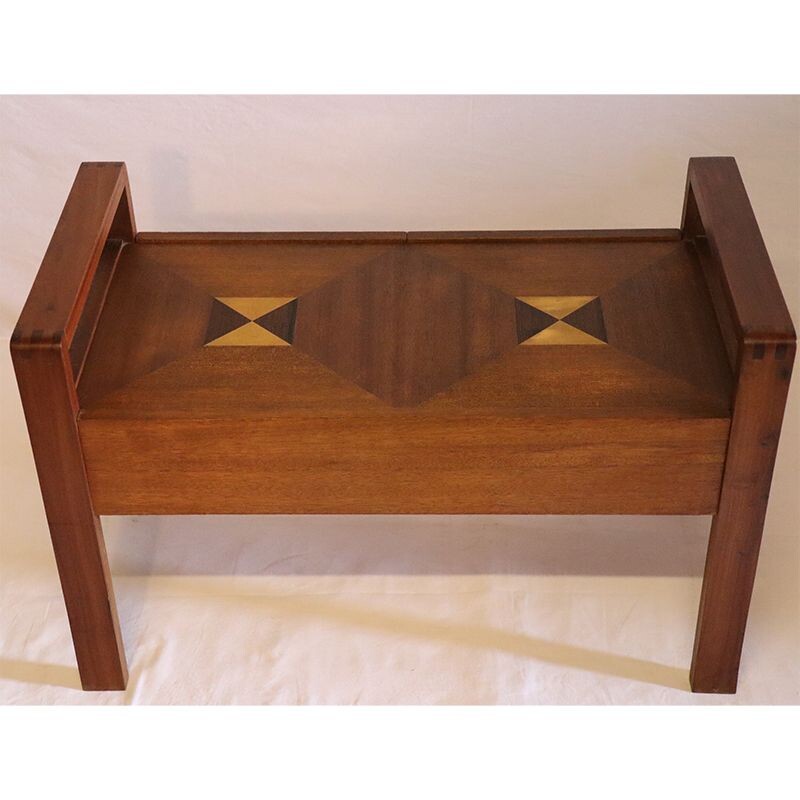 Vintage wooden bedside table 1960