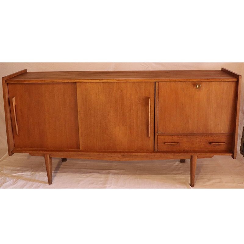 Vintage French oak sideboard 1950