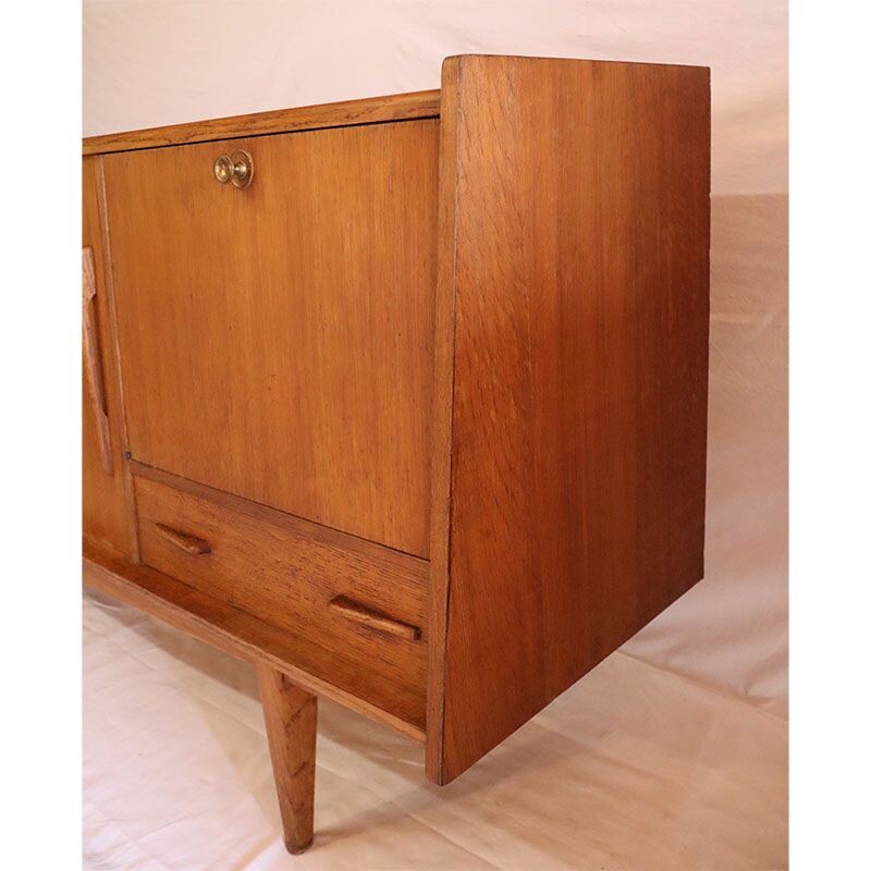 Vintage French oak sideboard 1950