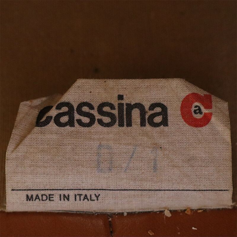 Canapé vintage en cuir par Vico Magistretti pour Cassina