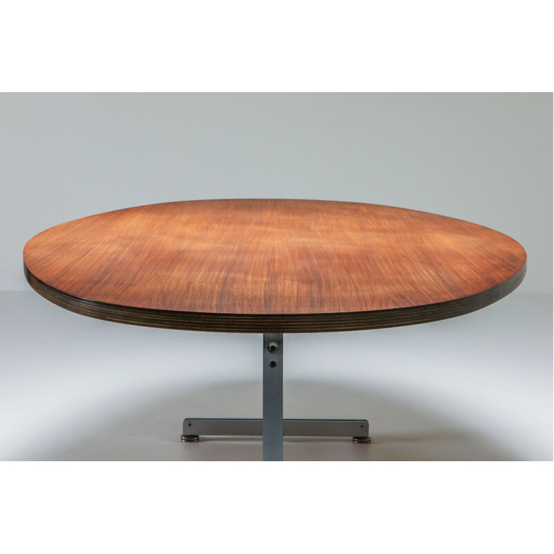 Vintage Jules Wabbes Oval Dining Table for Mobilier Universel 1960s
