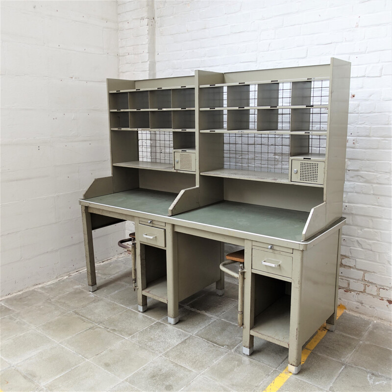 Vintage industrial postal desk 1950