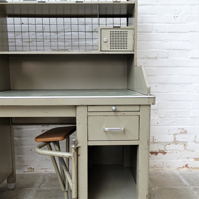 Vintage industrial postal desk 1950