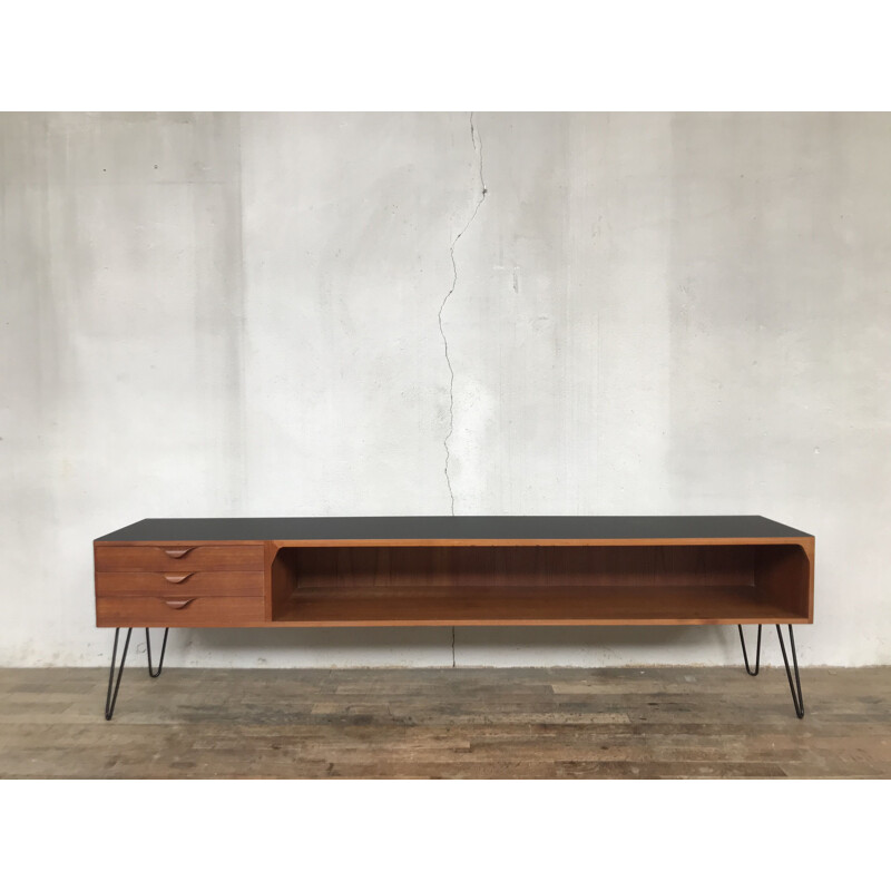 Vintage teak sideboard Scandinavian TV furniture 1960