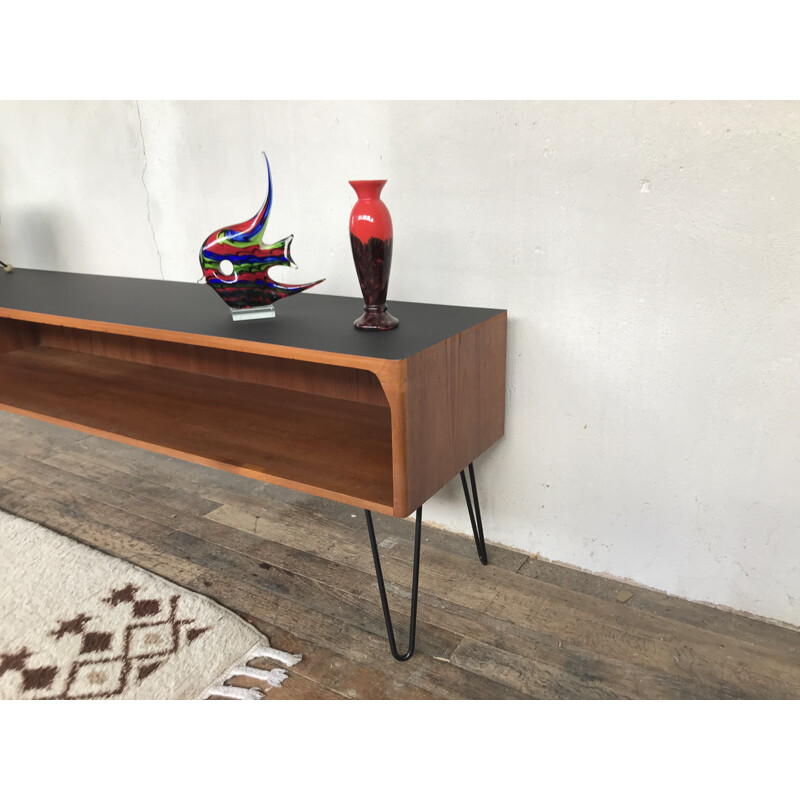 Vintage teak sideboard Scandinavian TV furniture 1960